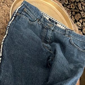 Burberry Blue Jeans with Striped Detail